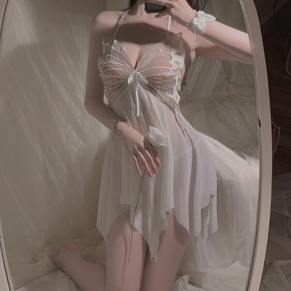 Enchanted Lace Butterfly Wings Chemise - Image 8