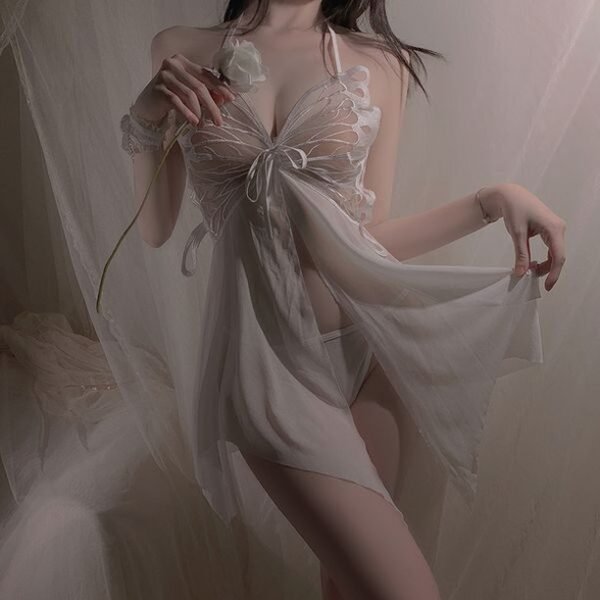 Enchanted Lace Butterfly Wings Chemise - Image 9