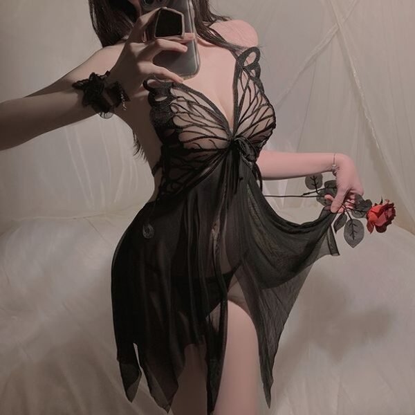 Enchanted Lace Butterfly Wings Chemise - Image 3