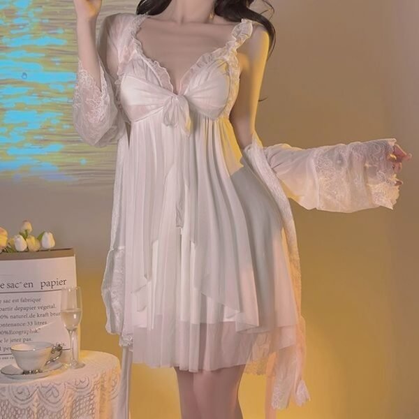 Elegant Paper Lace Nightwear - Image 2