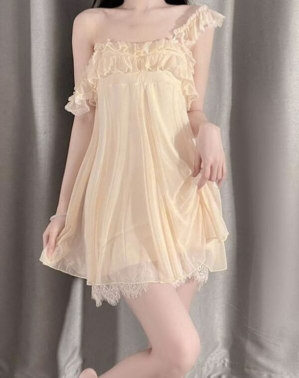 Enchanting Lace Seduction Sleepwear Set – Silk & Lace Fusion - Image 7