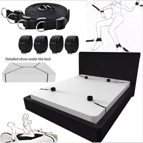 Couples Intimate Restraint Kit with Adjustable Bed Anchors (FDA-Certified)